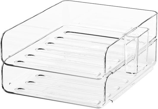 FANXIYQ 2-Tier Acrylic Paper Tray Organizer by Unknown