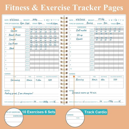 Simplified Fitness Journal for Women & Men, A5 Workout Journal/Planner Daily - Image 3