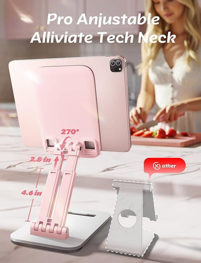LISEN Pink Desk Accessories for iPad Office Supplies Desk Decor for Women - Image 4