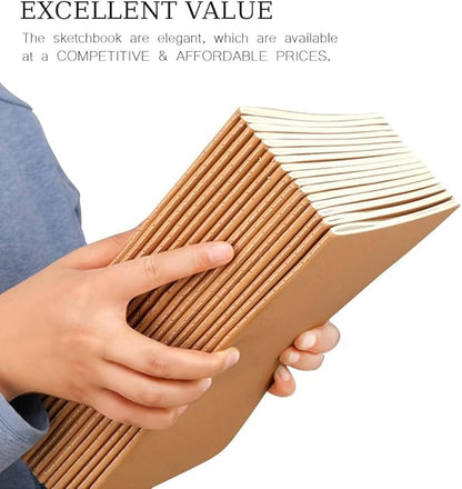 Bulk A5 Journal Notebook, Kraft Cover 60 Pages Lined Paper Journal - Image 5