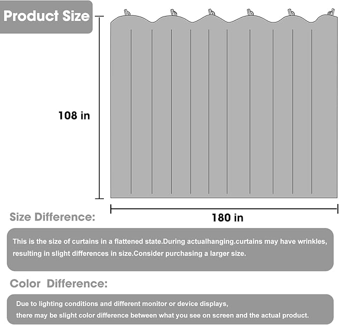 cbsroro Room Divider Blackout Curtain Track Curtains Wall Dividers Panels Screen - Image 6