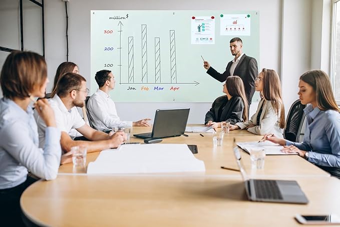 Large Glass Dry Erase Board, 96 x 48 Inches Magnetic Glass Whiteboard - Image 2