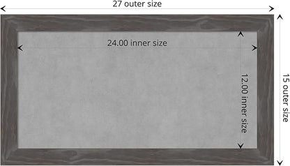 Amanti Art Grey Framed Magnetic Board 15x27 Small Vision Board - Image 4
