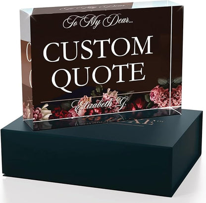 Personalized Gifts, Custom Quote Block Letter Board, Crystal-Clear Acrylic - Image 3