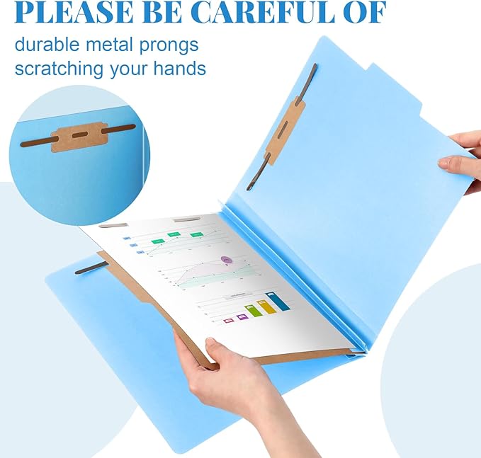 Skyygemm 48 Pcs Classification Folders Letter Size, 1 Divider Pressboard File - Image 4