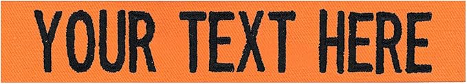 Custom Uniform Name Tapes Solid Colors. Orange Fabric, 4 Inch Sew on by NORTHERNSAFARI