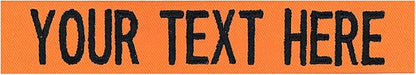 Custom Uniform Name Tapes Solid Colors. Orange Fabric, 3.5 Inch Sew on by NORTHERNSAFARI