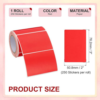 PATIKIL 2 x 3 Inch Rectangle Inventory Color Coding Labels 1 Roll, Square - Image 2
