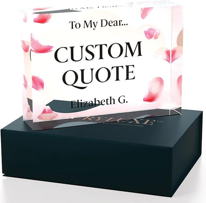Personalized Gifts, Custom Quote Block Letter Board, Crystal-Clear Acrylic - Image 3