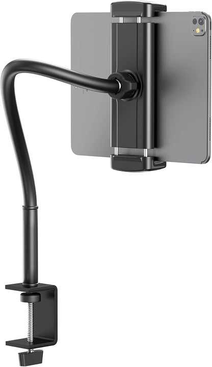 TeQable Tablet Stand for Desk, Gooseneck iPad Holder Clamp Mount, 360° by TeQable