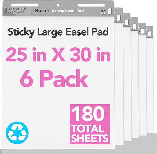Nortix Flip Chart Paper, Sticky Easel Pads, Chart Paper by Nortix