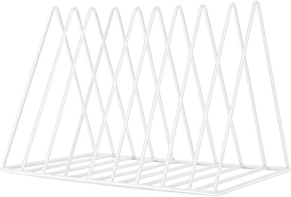 Sooyee 9 Slot White Magazine Holder, Desktop File Sorter Organizer Triangle by Sooyee
