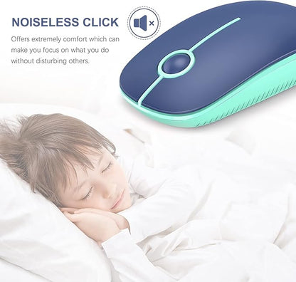 VssoPlor Wireless Mouse, 2.4G Slim Portable Computer Laptop Mouse - Image 2
