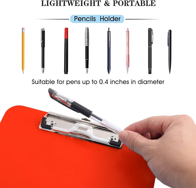 TFDLCG zm 2 PCS Red Plastic Clipboards Nursing Clipboard, Teacher Clip Boards - Image 3