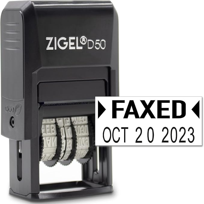 ZIGEL D50 Date Stamp with FAXED by ZIGEL