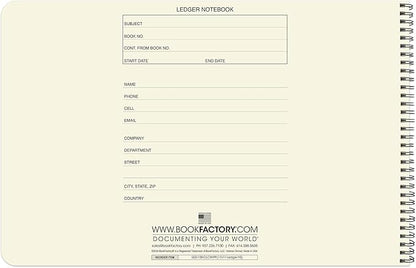 BookFactory Accounting Ledger Notebook/Large 10 Column Accounting Ledger - Image 2