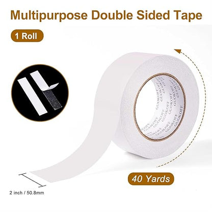 GUOKOFF Double Sided Tape 2 Inch x 40 Yards, Strong Adhesive Double Sided - Image 2