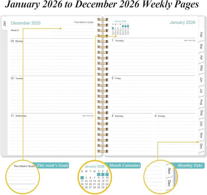 Planner 2026 - A5 Weekly & Monthly Planner Spiral Bound, January 2026 to - Image 3