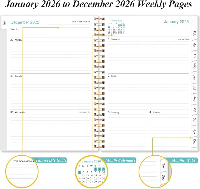 2026 Planner - Planner 2026 from January 2026 to December 2026, Weekly & - Image 3