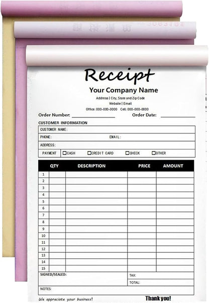 Custom Invoice Book in 3-Part /2-Part Receipt Book - Image 8