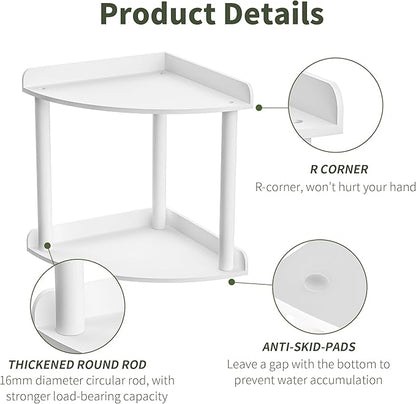 Sezanrpt 2 Tier Countertop Corner Organizer Shelf 7x7x8 Inch - Image 4