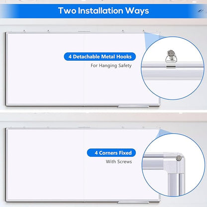 Magnetic Dry Erase Board 96 x 48 inches, Maxtek 4" x 8" Whiteboard - Image 4