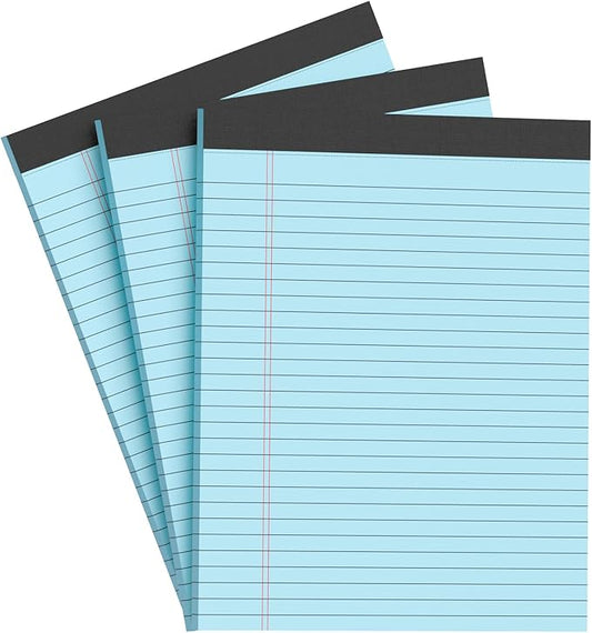 AILZFEI Blue Legal Pad Note Pads 8.5 x 11 inch, Wide Ruled Clear Print Writing by Unknown