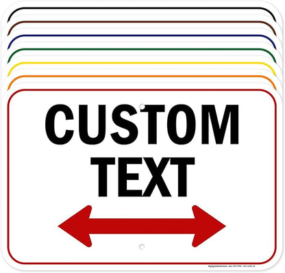 Custom Arrow, Custom Directional Sign, Two Way Arrow, 12x18 Inches, Rust Free by MySignCenter
