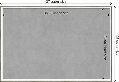 Amanti Art Silver Framed Magnetic Board 25x37 Large Vision Board - Image 4