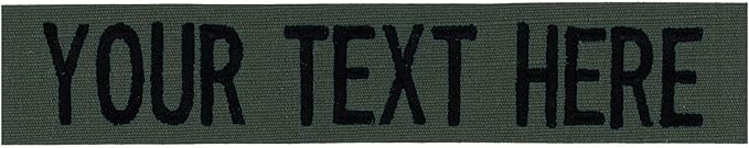 Custom Uniform Name Tapes Solid Colors. Olive Drab Ripstop, 4 Inch Sew on by NORTHERNSAFARI