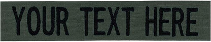 Custom Uniform Name Tapes Solid Colors. Olive Drab Ripstop, 4 Inch Hook Fastener by NORTHERNSAFARI