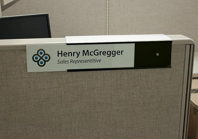 Over the Cube The Original Quality Aluminum, Changeable Cubicle Nameplate Holder - Image 2