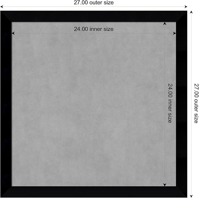 Amanti Art Black Framed Magnetic Board 27x27 Medium Vision Board - Image 4