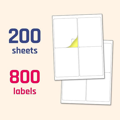 200 Sheets, Large White Labels Stickers - Image 7
