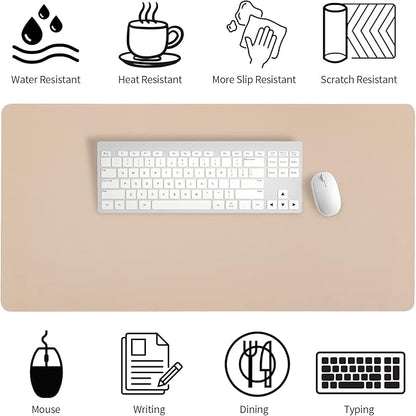 Leather Desk Pad, Large Mouse Pad, Leather Desk Blotter, Non-Slip Desk Pad - Image 6