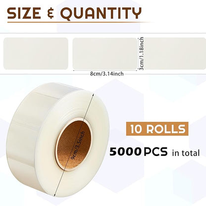 Zonon 750 Pcs Clear Labels Label Protector Clear Stickers Wafer Seals - Image 2