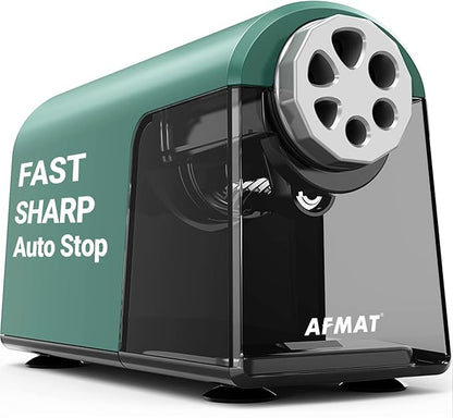 AFMAT PSX2 Heavy Duty Electric Pencil Sharpener 6 Holes, Classroom Pencil by AFMAT