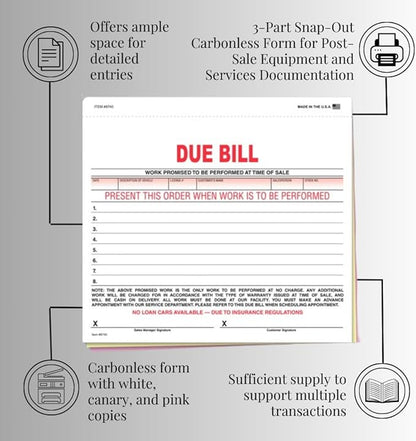 Vehicle Due Bill Form - Image 2
