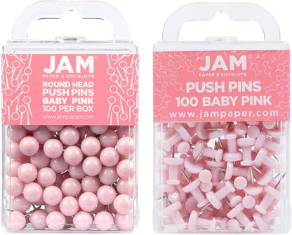 JAM PAPER Colorful Push Pins by JAMPaper