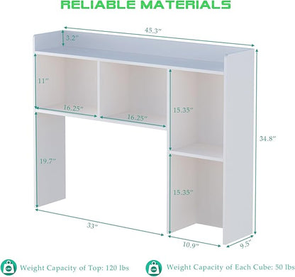OSCHF Wooden Desktop Hutch Bookshelf - Image 3