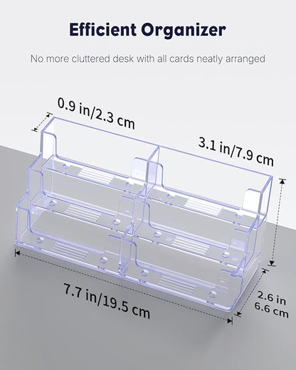 Uniclife 2 Pack Acrylic Business Card Holder - Image 2