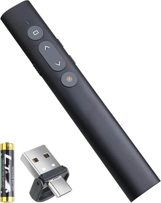 Presentation Clicker Presentation Remotes, Type C/USB A 2 in 1 Pointer by UBUYONE%C2%AE