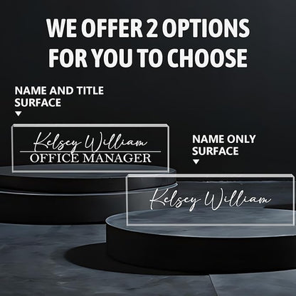Personalized Name Plate for Desks, Custom Desk Name Plates, Acrylic Name Plate - Image 2