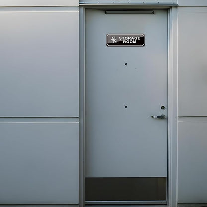 Storage Room Door Sign for Business, Self-Adhesive Durable Modern Storage Room - Image 7