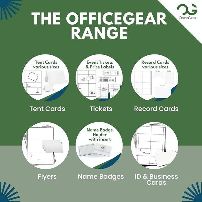 OfficeGear Yellow Shelf Edge Labels 21-up 38x70mm Printable A4 Card Perforated - Image 8