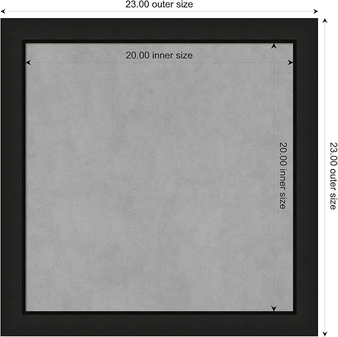 Amanti Art Black Framed Magnetic Board 23x23 Medium Vision Board - Image 4