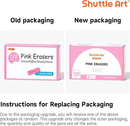 Pink Erasers, Shuttle Art 120 Pack Pink Erasers Bulk - Image 8