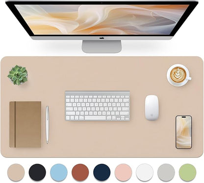 Leather Desk Pad, Mouse Pad, Non-Slip Desk Protector Mat, Leather Desk Blotter by Bloss