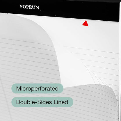 POPRUN White Legal Pads 8.5 x 11.75 Wide Ruled, 100GSM Writing Paper Pad - Image 5