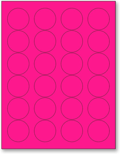 NextDayLabels - 8-1/2 x 11 Neon Color High Light Fluorescent Labels by NextDayLabels